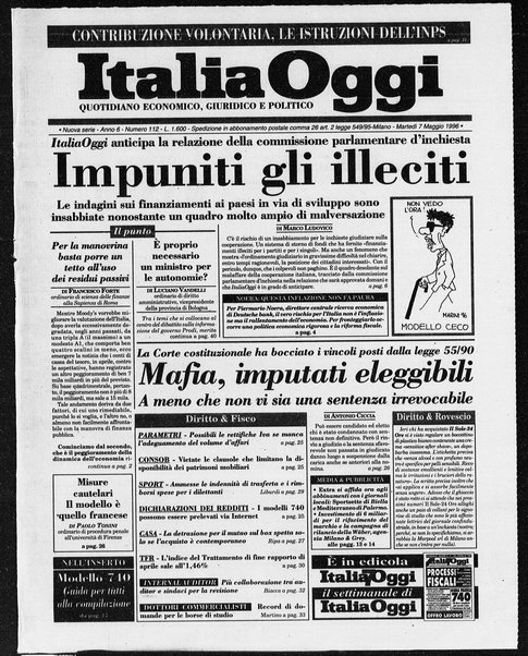 Italia oggi : quotidiano di economia finanza e politica